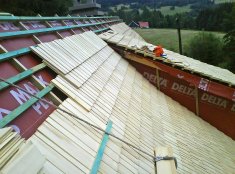 Montáž šindelové střechy